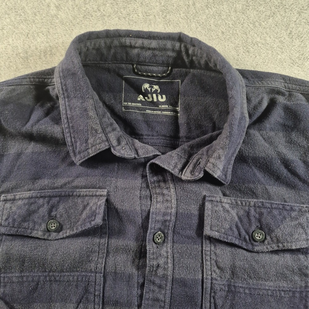 Kuiu Shirt Men's Large Field Flannel Button Up Long Sleeve Blue Plaid